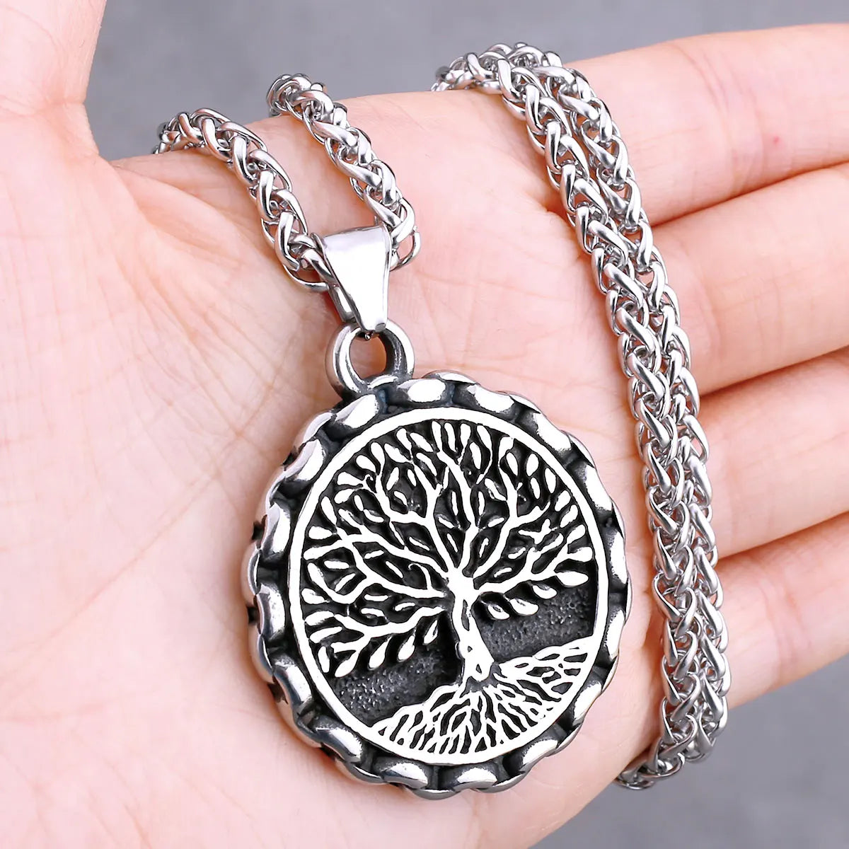 Nordic Vikings Tree of Life Odin Necklace Various Men Celtic Amulet Pendant Stainless Steel Vintage Charm Punk Jewelry