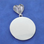 Iced Out Heart Photo Pendant Necklace 35MM