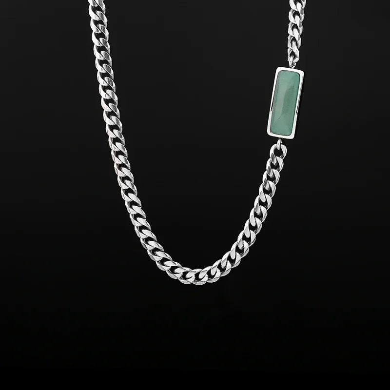 Gold Curb Cuban Chain Necklace — Stainless Steel