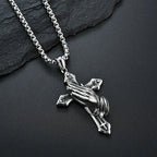 Punk Stiletto Cross Anime Accessories Judgement Chain Necklace Hunter X Hunter Pendant Men's Jewelry Gift for Boys Casual Style