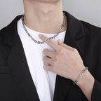 7mm Stainless Steel Chain Blade Link Chains Chokers Necklace For Mens Jewelry Silver Plated Solid Metal Fashion Jewelry