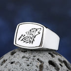 Vintage Viking Wolf Ring — Stainless Steel