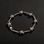 Gold Iced Out Star Bracelet CZ Statement