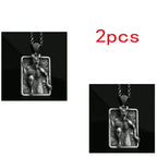 Gothic Demon Square Tag Pendant Necklace Vintage