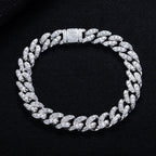 Iced Out Cuban Bracelet — 925 Silver
