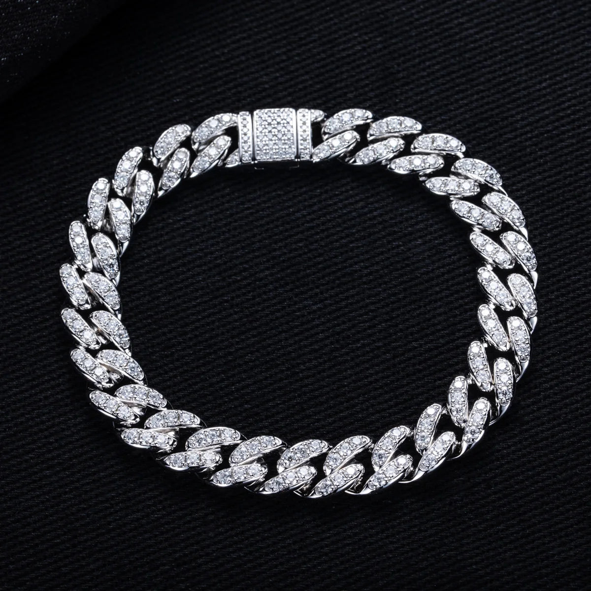 Iced Out Cuban Bracelet — 925 Silver