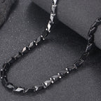 Men's Hip Hop Solid Chain Set 316L Stainless Steel Rope Necklace & Bracelet Man Punk Gothic Male Jewelry Accessories