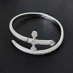 Iced Out Sword Bracelet Gold 18K