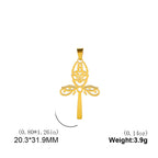 LIKGREAT Egyptian Ankh Cross Egypt Eye Pendant for Necklace Earrings Stainless Steel Eye of Horus Charms for Jewelry