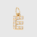 Letter Charm Pendant Necklace — Gold Iced