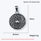 Viking Vegvisir Stainless Steel Pendant Necklace