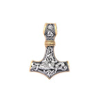 Vintage Stainless Steel Viking Thor's Hammer Pendant Necklace For Men Nordic Celtic Knot Necklace Fashion Jewelry Gift