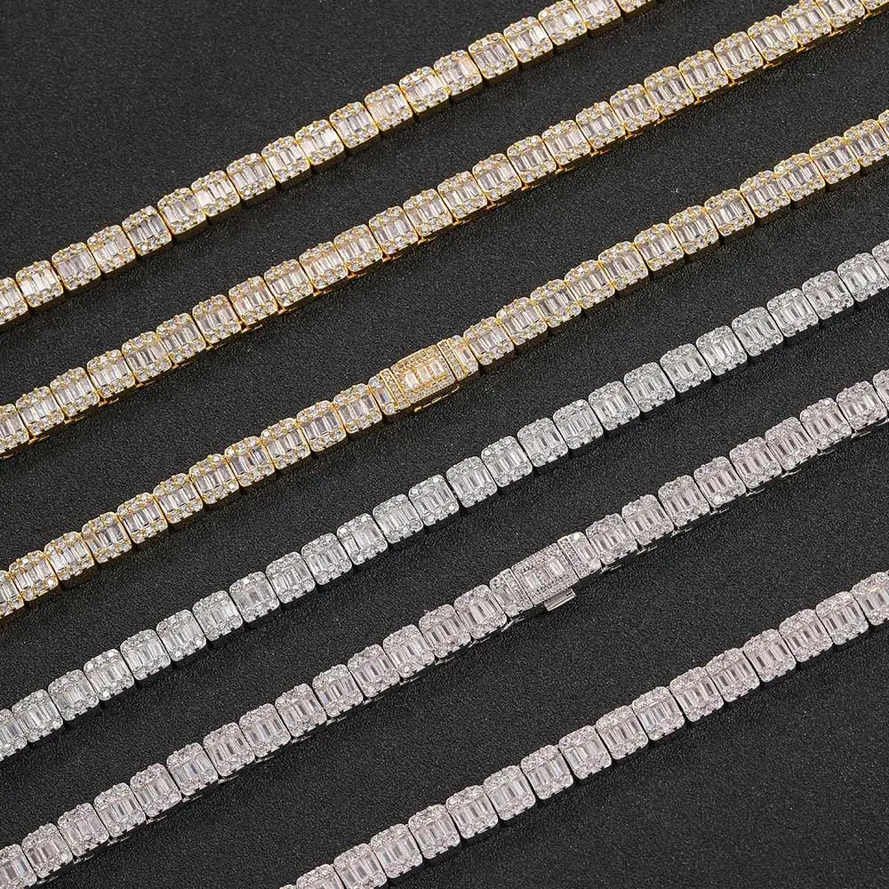 Stainless Steel Tennis Cuban Chain Necklace 8MM