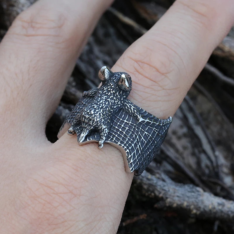 Vintage Bat Ring for Men and Women — 316L Stainless Steel