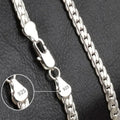 Fine Top Brand 925 sterling silver 6mm Chain Necklace for Woman Men 16-24inch Fashion Wedding Party Jewelry Gift