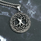 Viking Tree of Life Pendant — Stainless Steel