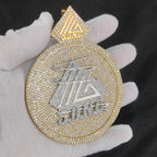 Iced Out Letter Pendant 80MM Disc Statement