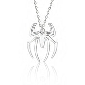 Silver Spider Pendant Necklace — Y2K Gothic Charm