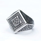 New Vintage 316L Stainless Steel Viking Valknut Amulet Ring Punk Women Men Unisex Jewelry For Party Gift Free Shipping