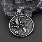 Stainless Steel Animal Scorpion Pendant Necklace Men's Black Gun Plated Biker Punk Hip Hop Jewelry Party Gift for Boyfriend
