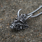 Skull Demon Steel Pendant Gothic Vintage Mask