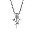 Retro Gothic Three Headed Long Snake Pendant Necklace Stainless Steel Punk Biker Snake Necklace For Men Women Fashion Jewelry