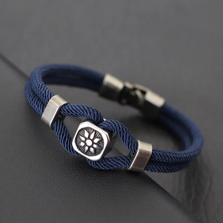 Nautical Surf Rope Bracelet — Adjustable Wrap Cord