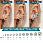 Moissanite Earring 925 Silver 10MM Round Cut