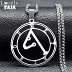 Angel Seal Pendant Necklace — Stainless Steel