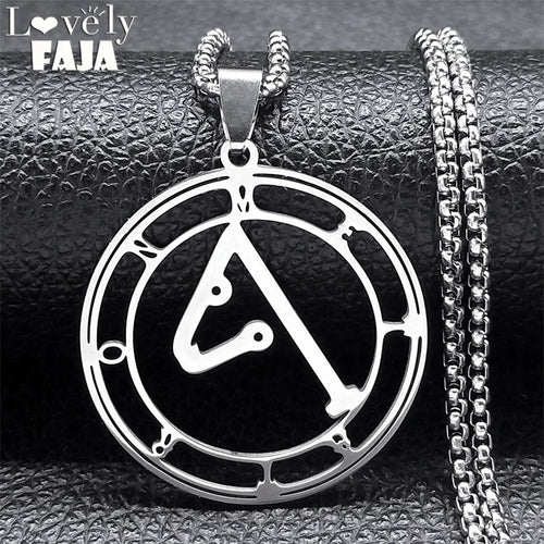 Angel Seal Pendant Necklace — Stainless Steel