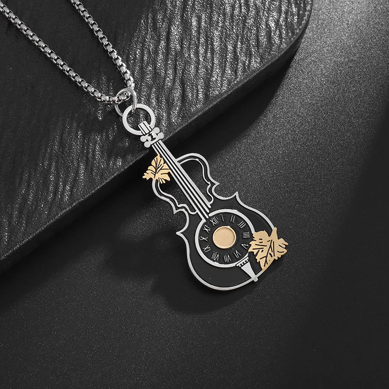 Retro Domineering Ouroboros Wrapped Around The Tree of Life Pendant Necklace Men's Personalized Punk Cool Casual