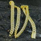 Iced Out Cuban Chain Necklace Stainless Steel 10MM