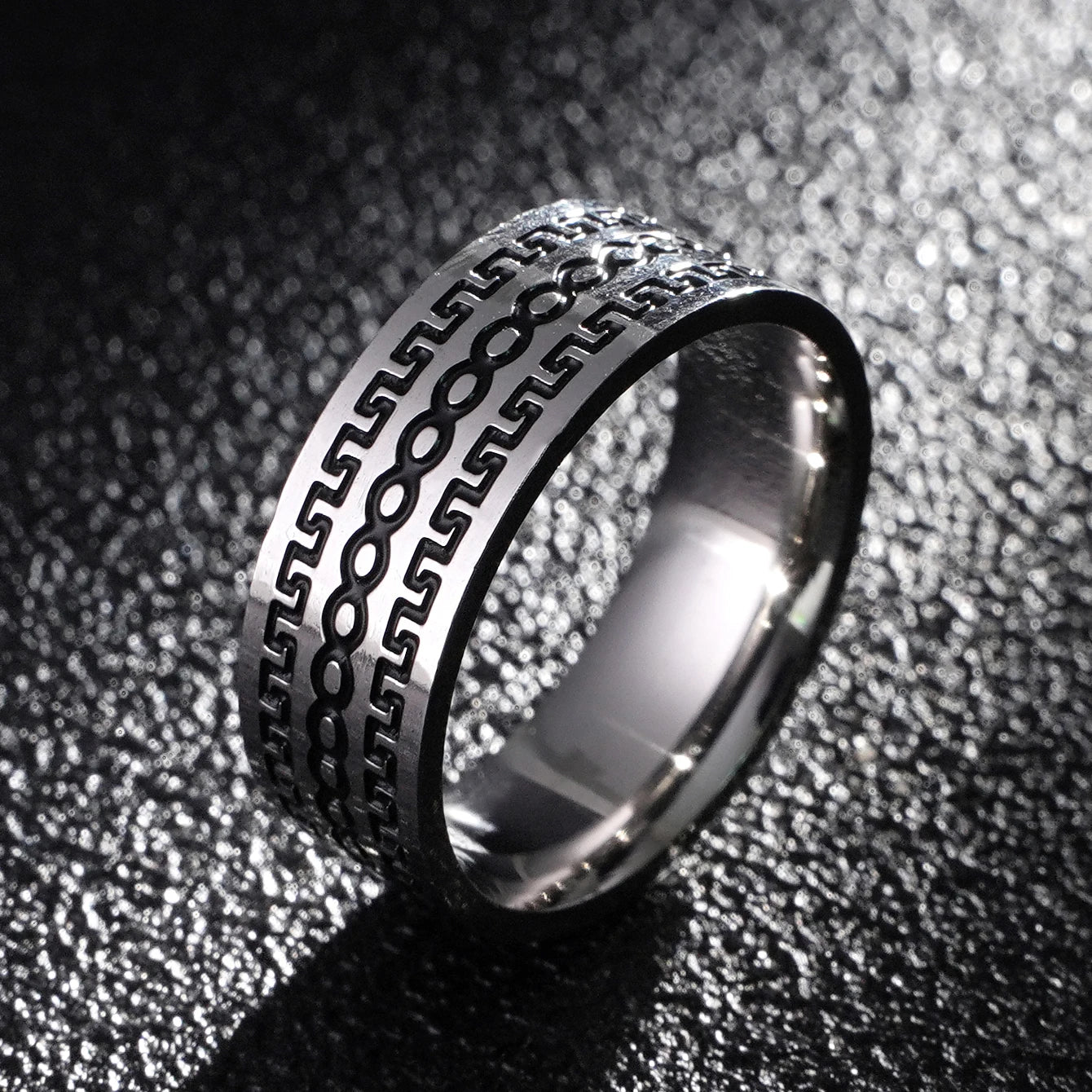 Vintage 316L Stainless Steel Ring for Men And Women Never Fade Power Lucky Mantra Ring