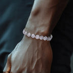 Iced Out Hexagon Bracelet — 925 Silver