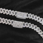 Iced Out Cuban Chain Necklace Stainless Steel 18MM