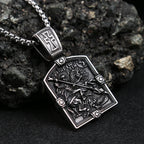 Retro Small Size Dragon Slayer St George Pendant For Men Stainless Steel Cross Biker Necklace Amulet Jewelry Gift