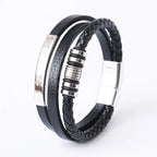 Viking Multi Layer Braided Leather Bracelet