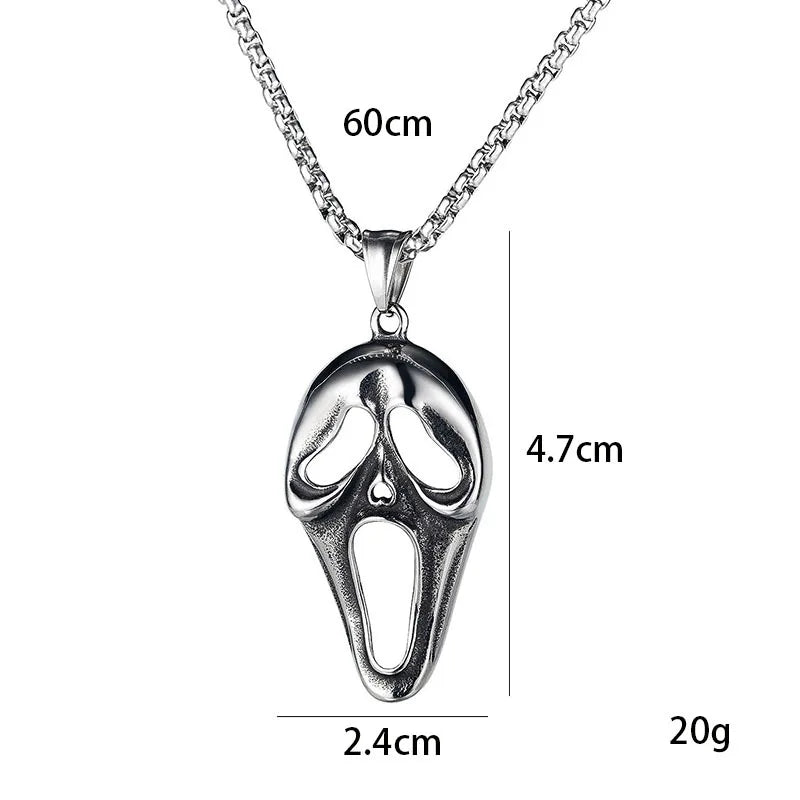 Ghost Steel Pendant Retro