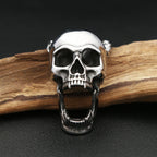 Gothic Skull Bottle Opener Pendant Necklace — Stainless