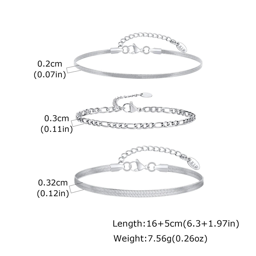 Minimal Thin Chain Bracelet — Stainless