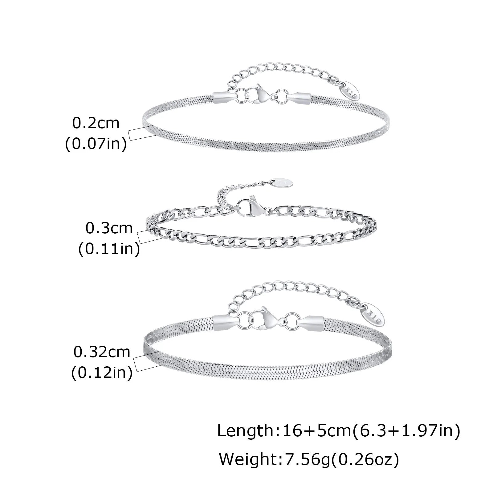 Minimal Thin Chain Bracelet — Stainless