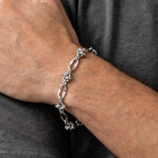 Rock Punk Thorn Knot Chain Bracelet for Men,Hip Hop Stainless Steel Adjustable Chain Wristband,Birthday Male Jewelry