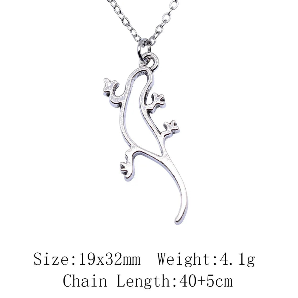 Cold Blooded Reptile Lizard Gecko Chameleon Pendant Necklace For Women Men