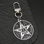 Star Key Steel Pendant Witchcraft Gothic Dark