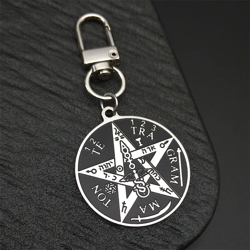 Star Key Steel Pendant Witchcraft Gothic Dark