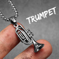 Guitar Tape Pendant Necklace Stainless Steel