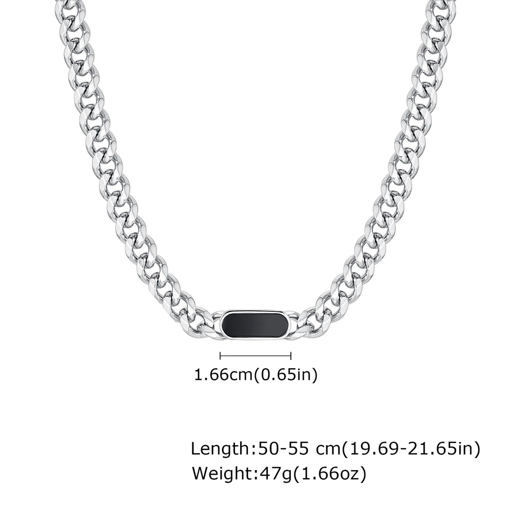Cuban Link Chain Choker Necklace — Stainless Steel