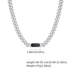 Cuban Link Chain Choker Necklace — Stainless Steel