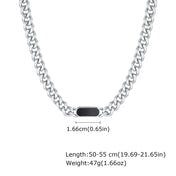 Cuban Link Chain Choker Necklace — Stainless Steel