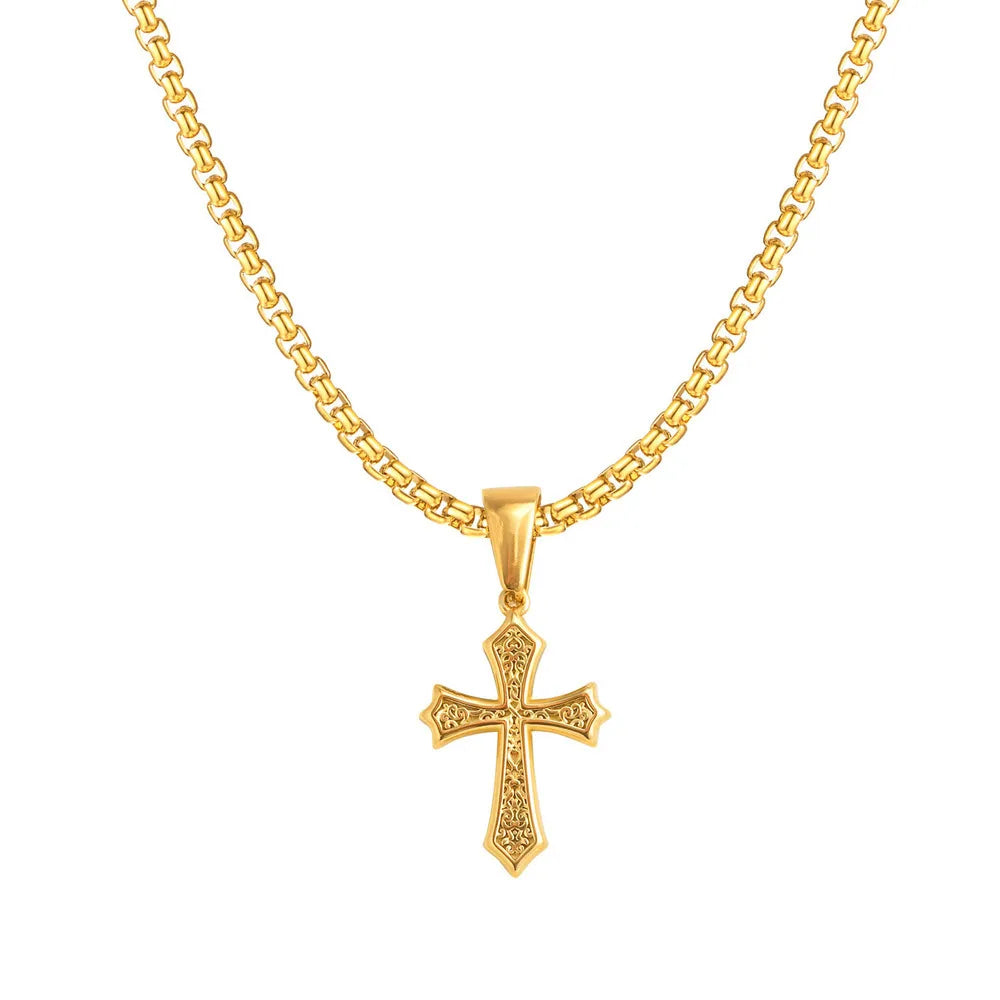 Cross Stainless Steel Pendant Necklace